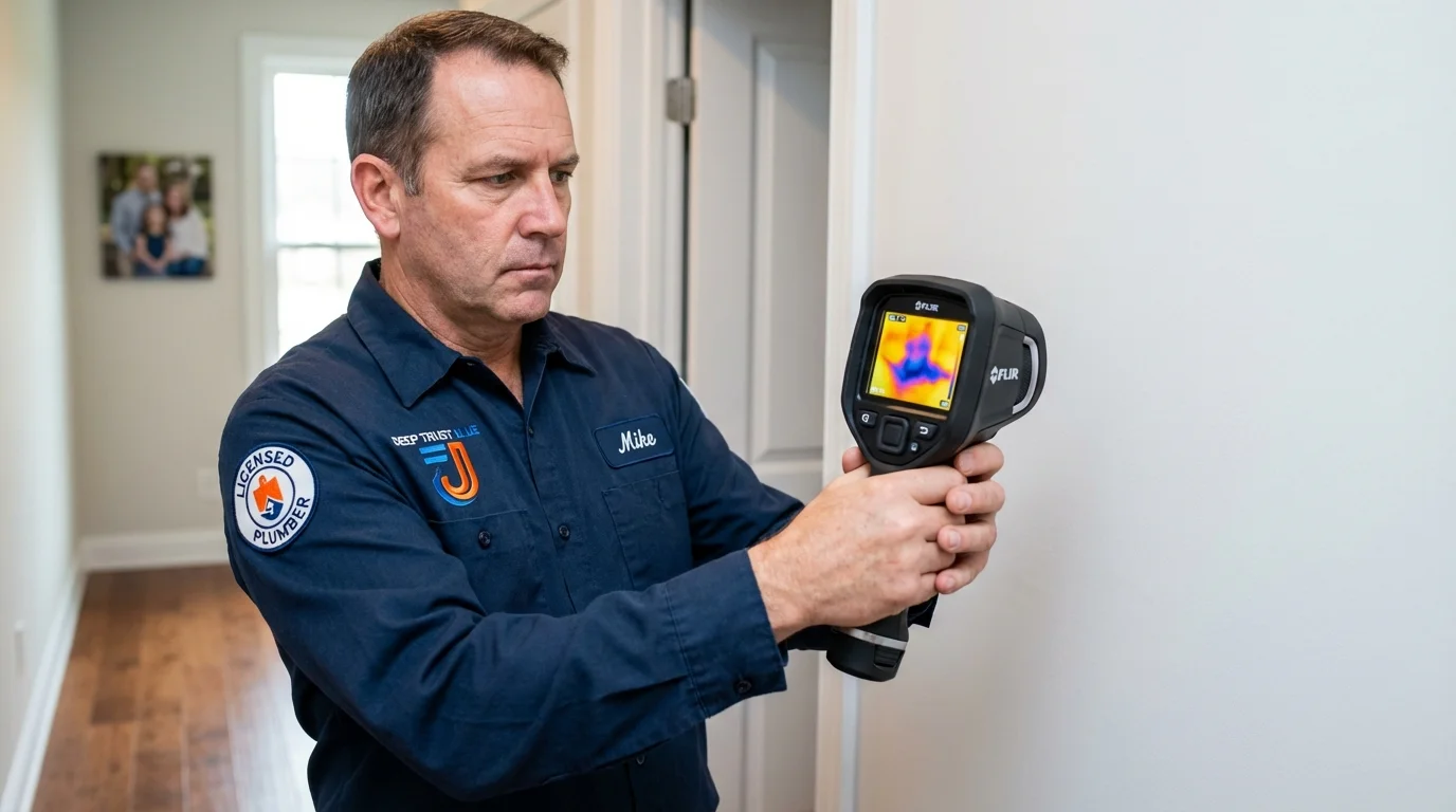 Thermal imaging leak detection by Johns Plumbing LLC in Pine City